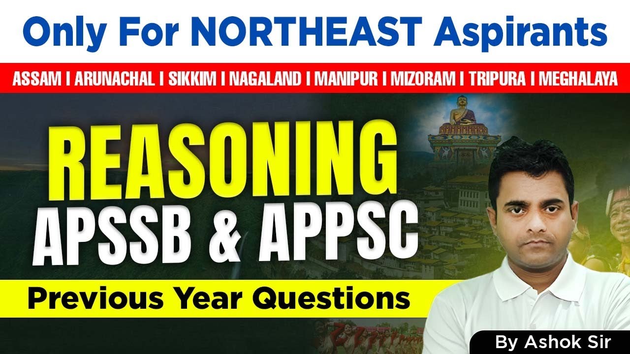 ABSSB Reasoning PYQ | L- 8 | Arunachal Exam | General Intelligence and Reasoning | APSSB | APPSC