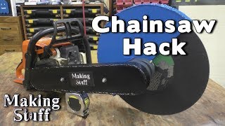 DIY Chop Saw - A Chainsaw Hack - YouTube