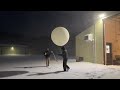 Weather Balloon Launch During Major Winter Snowstorm!