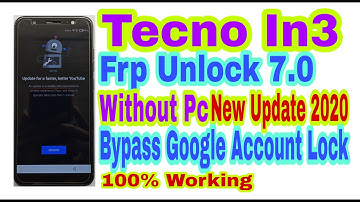Tecno In3 Frp Unlock Without Pc New Update 2020||Bypass Google Account 100% Working By Tech Babul