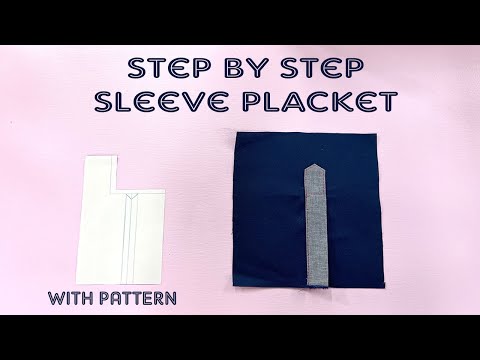 How to Sew A Sleeve Placket On Anything With Placket Pattern | Sew Anastasia