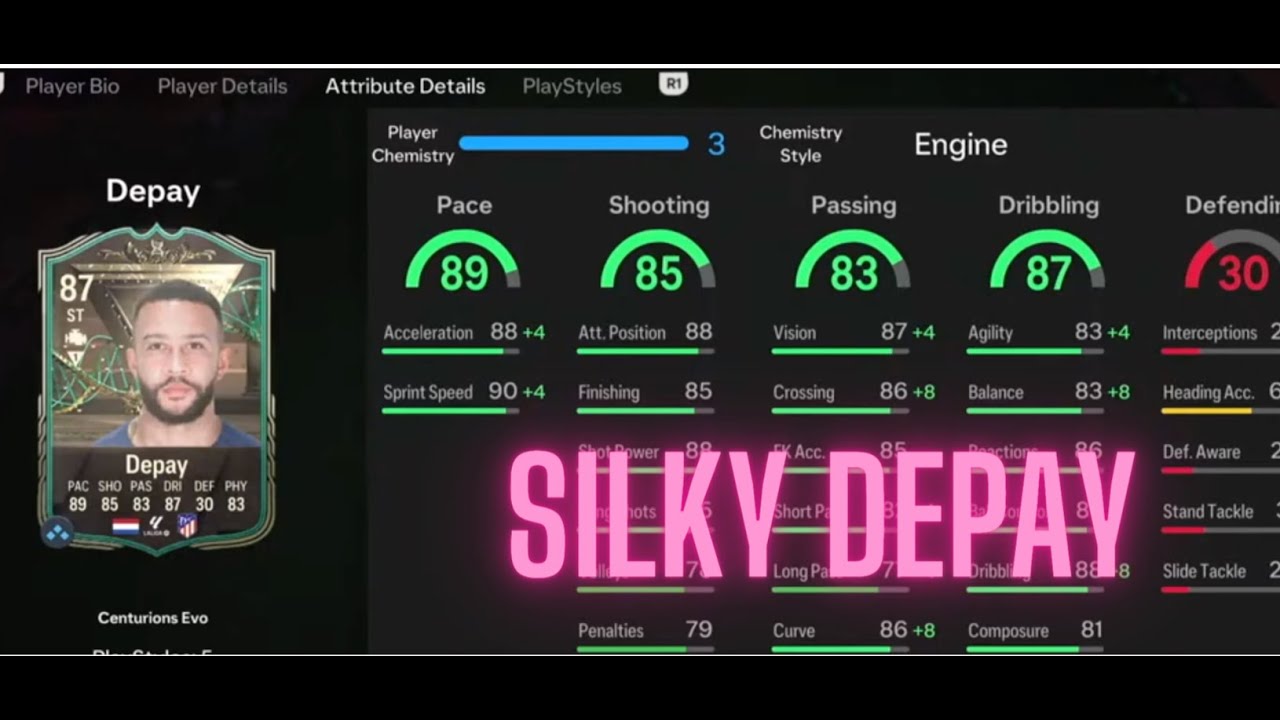 87 rated Evolved Centurions EVO Depay is so smooth (Stiker EVO) | EA FC 24 Ultimate Team
