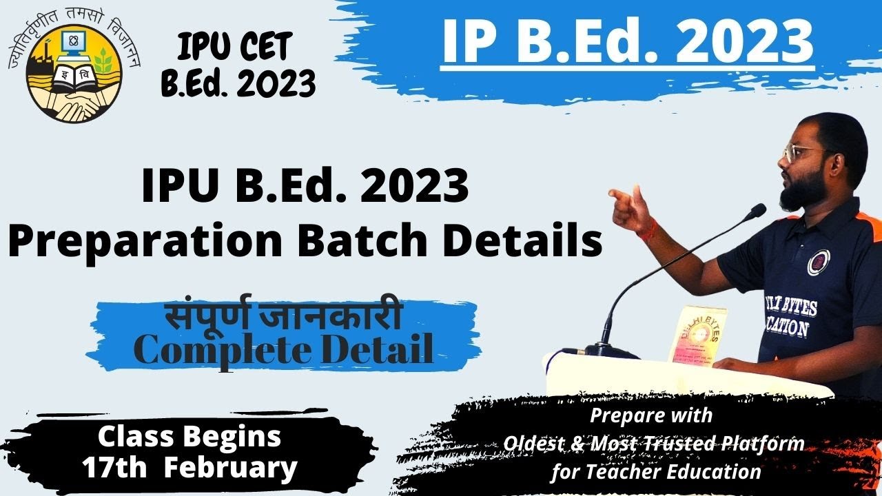 IP B Ed 2023 Preparation Strategy IP University B Ed IPU Delhi 