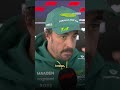 Alonso keeping it real despite a strong showing in practice 🤣