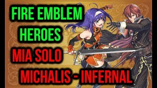 Fire Emblem Heroes - MIA SOLO ! GHB Michalis Infernal Map - No Summoner Support