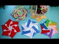 折り紙7.5㎝４分の１を６枚で作るコースター・飾り付けにも使えます・糊を使います・Origami ・Mr coin origami channel１５