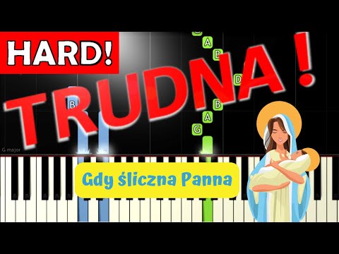 🎹 Gdy śliczna Panna - Piano Tutorial (TRUDNA! wersja) 🎵 NUTY W OPISIE 🎼