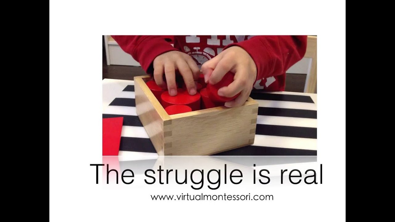 Montessori - The knobless Cylinders - YouTube