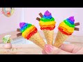 1000 rainbow ice cream ideas  magical miniature rainbow ice cream decorating  by sweet baking