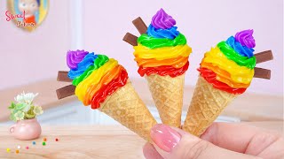 1000+ Rainbow Ice Cream Ideas 🧁 Magical Miniature Rainbow Ice Cream Decorating 🌈 By Sweet Baking