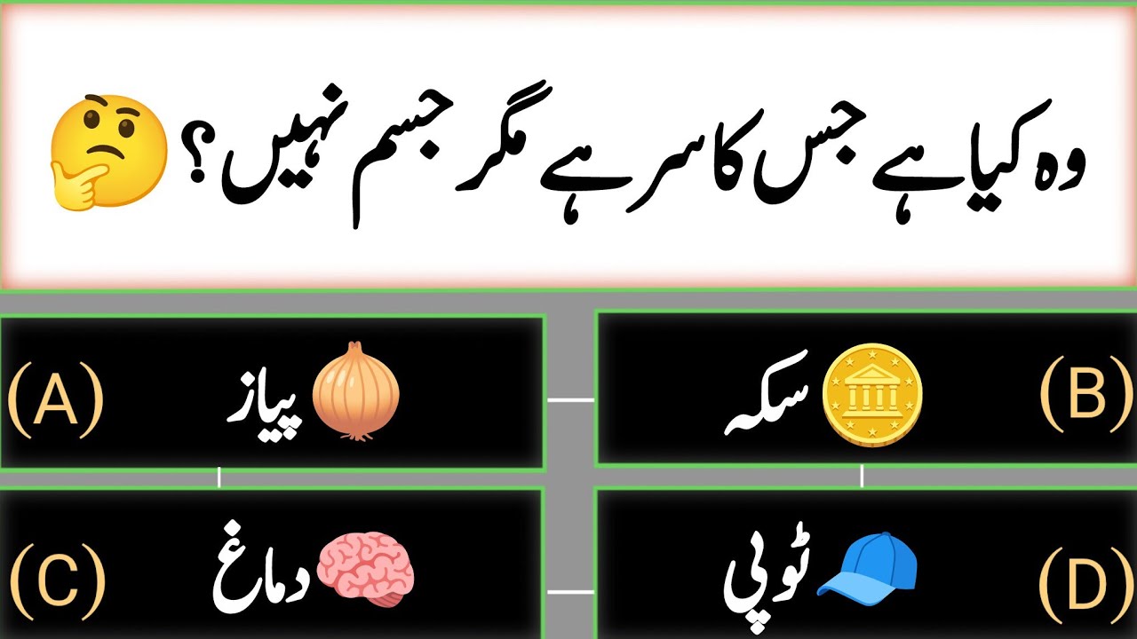 New Urdu Paheliyan | نئی اردو پہیلیاں | 6 Brain Teaser Riddles 🤔