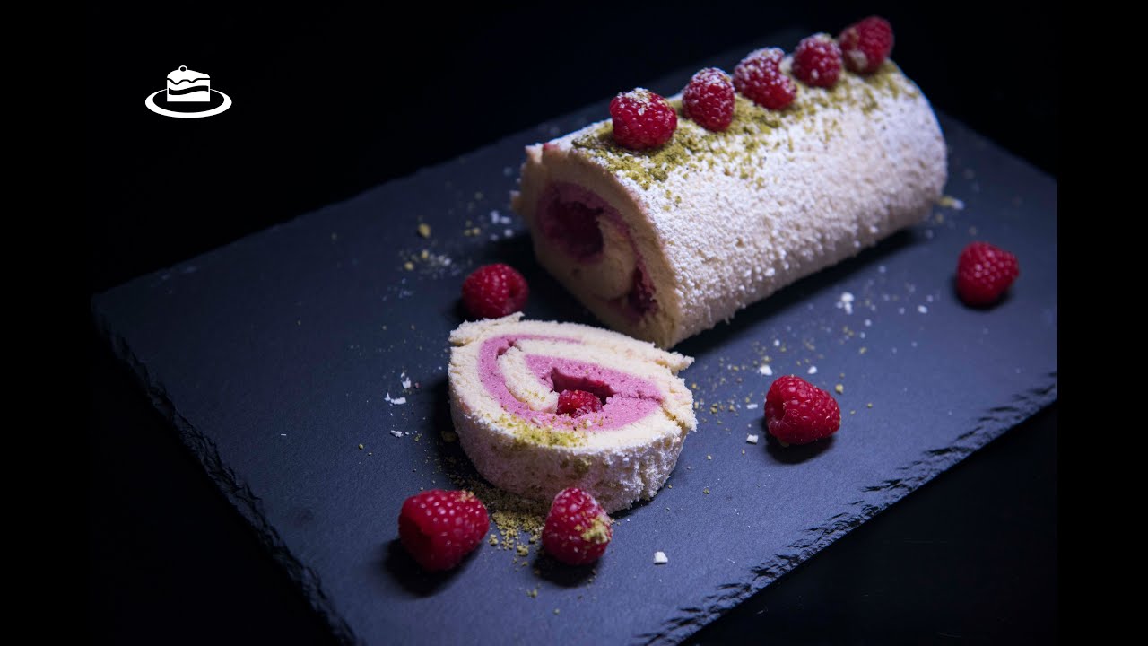 Ruladă cu Mousse de Zmeură / Raspberry Mousse Cake Roll (EN. SUB)