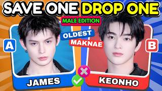 SAVE ONE DROP ONE: OLDEST vs MAKNAE MEMBER in each GROUP (MALE EDITION)🔥| K-Pop Quiz Game 2026