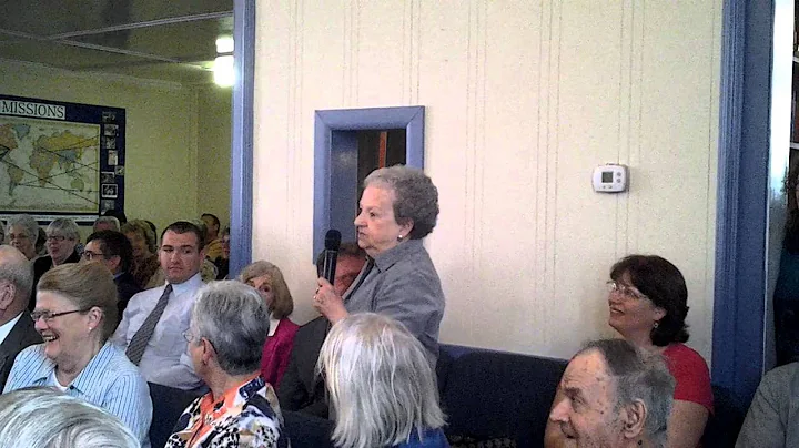 Beverly Conklin at mom's service, 5/16/15