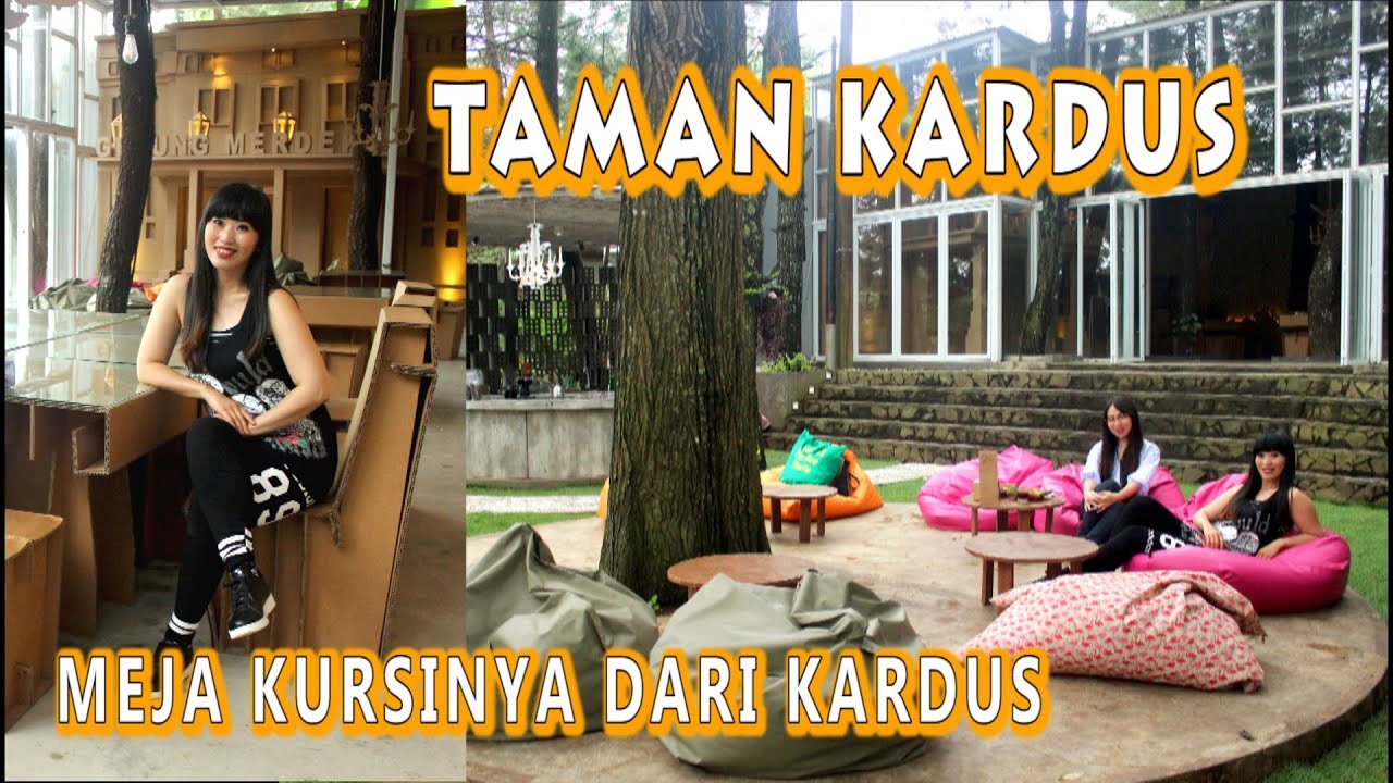 Taman Kardus Cafe Unik Dgn Furniture Dari Kardus Di Bandung
