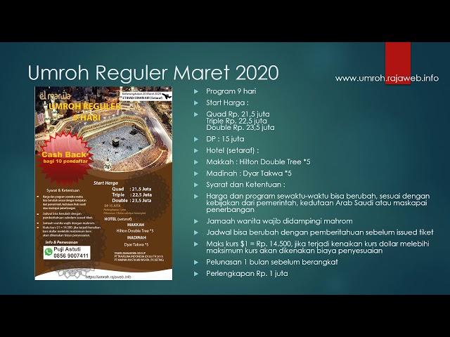 Paket Umroh Sesuai Sunnah 2020 rajaweb.info