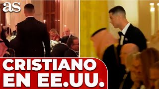 La LLEGADA de CRISTIANO RONALDO a la CENA de TRUMP y el PRÍNCIPE SAUDÍ en la CASA BLANCA