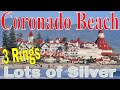 Metal Detecting Coronado Beach   Treasure Hunting finds Huge Silver Chain & 3 Rings