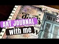 art journal with me | many mixed media techniques !!!