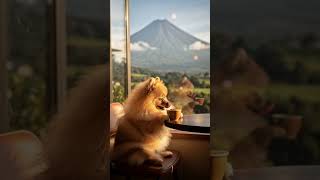SWAY | 🐶Lofi Chill w/ Mayon Volcano#lofi #music #cutedog #shorts