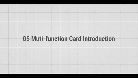 05 Multi function card