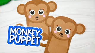Monkey Paper Bag Puppet Craft For Kids