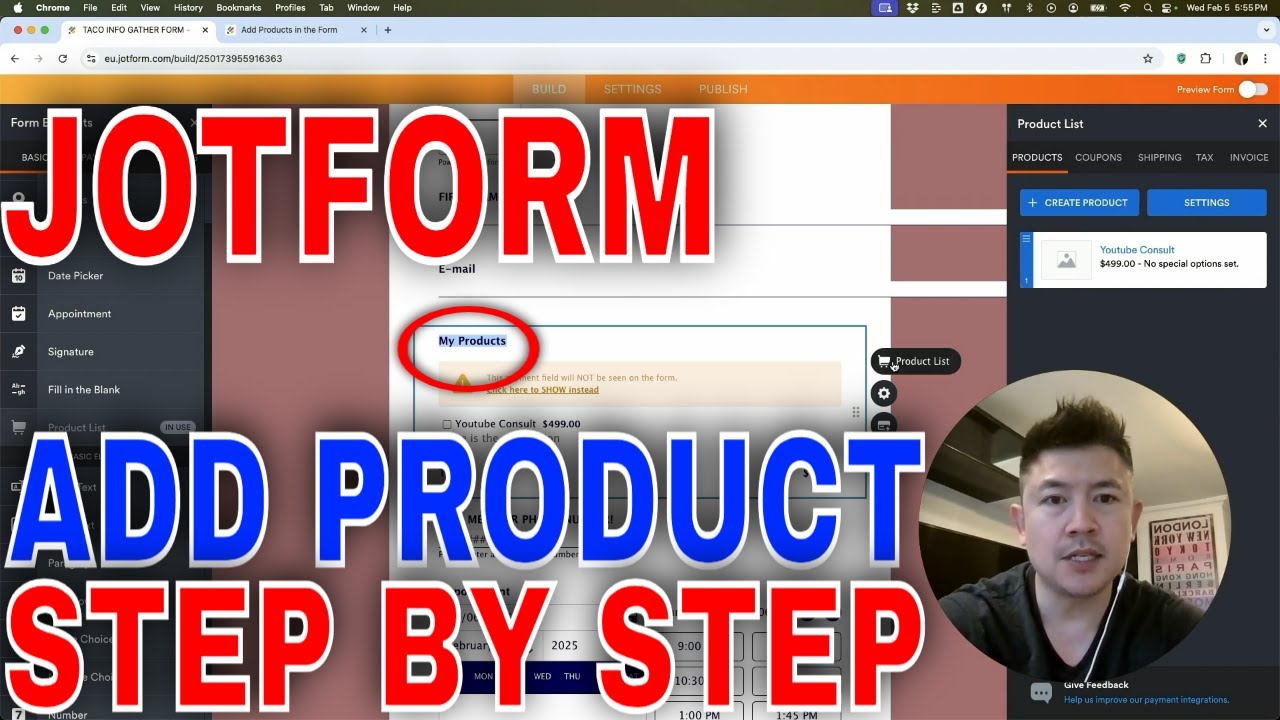 How To Add Product To JotForm🔴 - YouTube