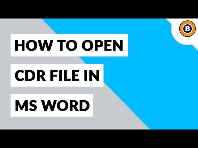 Open Cdr File In Ms Word Docx Doc Format Without Coreldraw