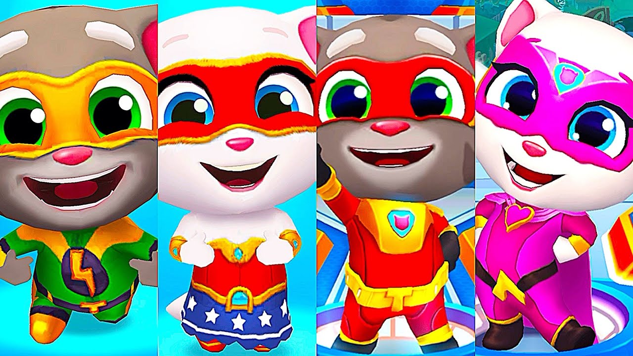 Tom Gold Run Vs Tom Hero Dash Ultra Heroes Chasing Bosses | Talking Tom Gold Run | Tom Hero Dash 