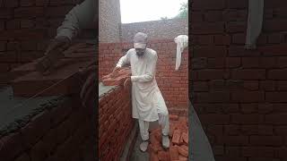 Brickwork Foundation Wall in Progress #youtubeshorts #shorts #trending #constructionchannel