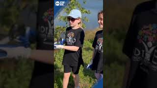 Kids choose to pick up trash in their community #news #florida #earthday