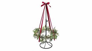 [ネイチャーデザインズ] フライングリーススタンドなら「簡単に」「バランスよく」リースを吊るせます！　　　　　＃生花＃フラワーアレンジ#花材