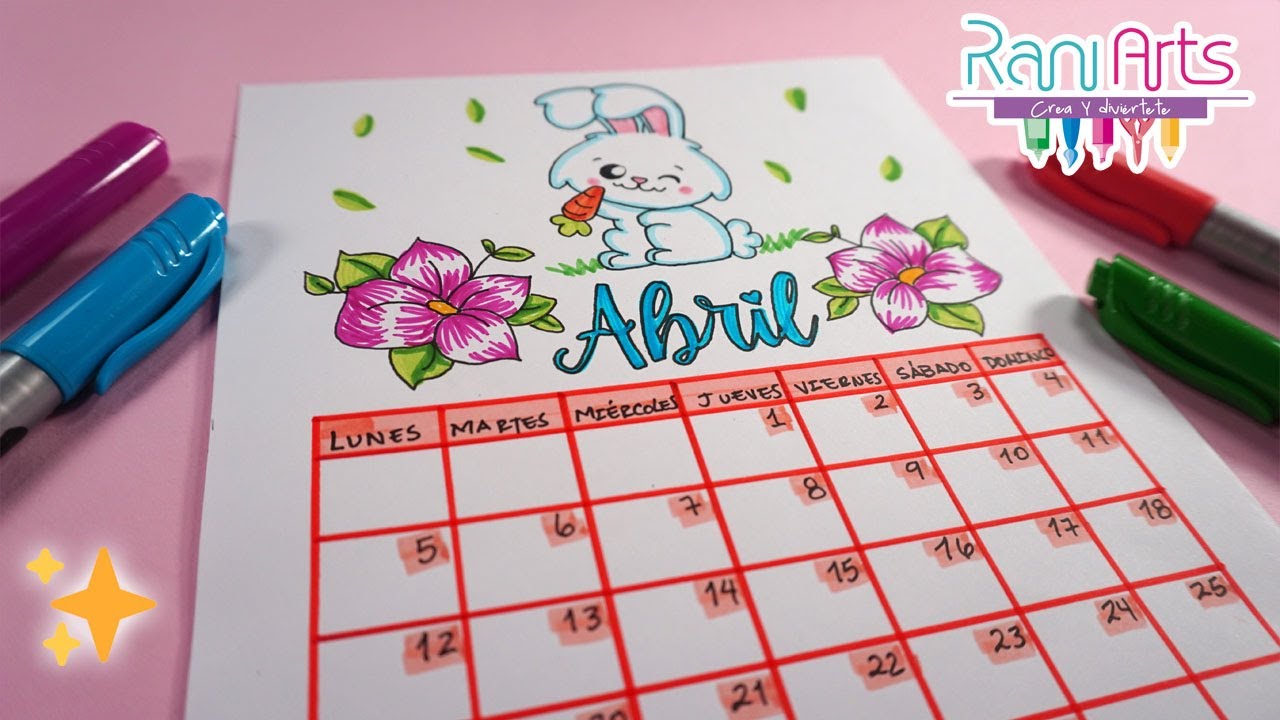 Generalmente ayuda Consumir CALENDARIO DE ABRIL (bullet journal) - DIY - APRIL CALENDAR - YouTube