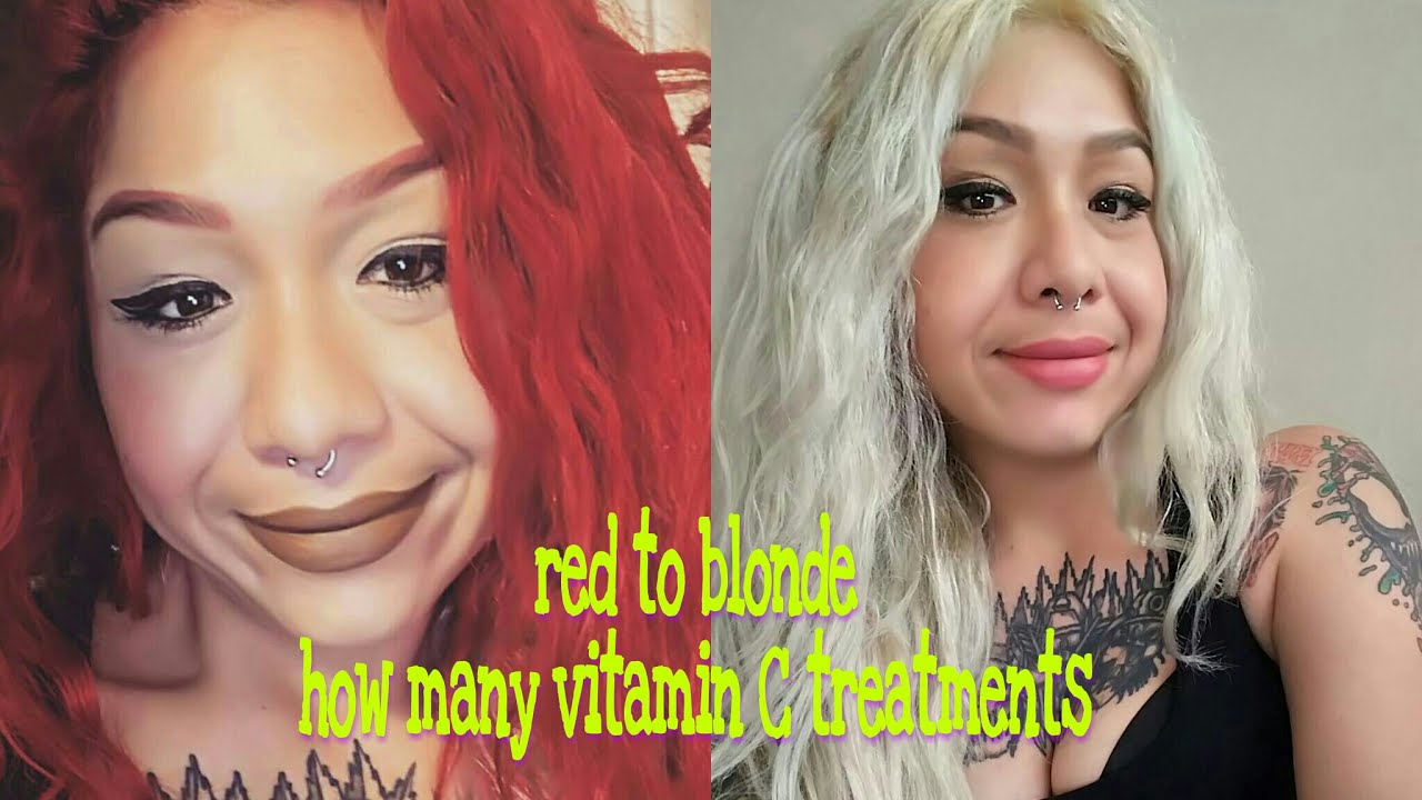 Red To Blonde Removing Red Hair Dye With Vitamin C YouTube