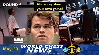 Magnus Carlsen beats Caruana | Hikaru Leads Norway Chess| World Chess News, 30 May| WCN