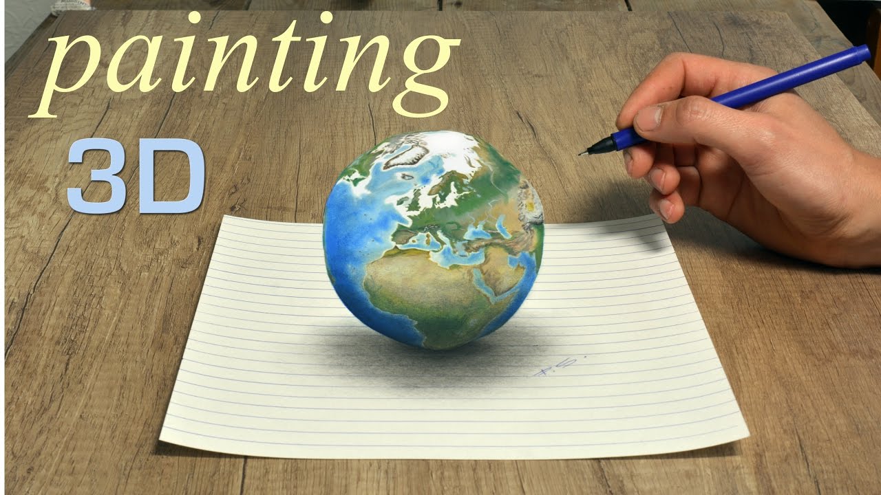 ⁣Planet Earth amazing 3D painting/ Pop Art Effect