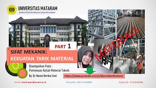 SIFAT MEKANIK: Kekuatan Tarik dari Material