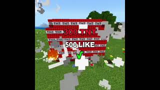 MEGA TNT = 1000 LİKE!?!? 💥💥💥🔥🔥🔥 #minecraft #game #tnt #shorts