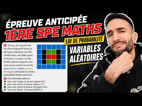 ÉPREUVE ANTICIPEE 1ERE 💥 LOI PROBABILITÉ / VARIABLE ALÉATOIRE / ESPERANCE EXO CORRIGÉ 🎯