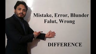Mistake, Error, Blunder, Wrong, Fault (Difference) | By Syed Ali Raza Kazmi