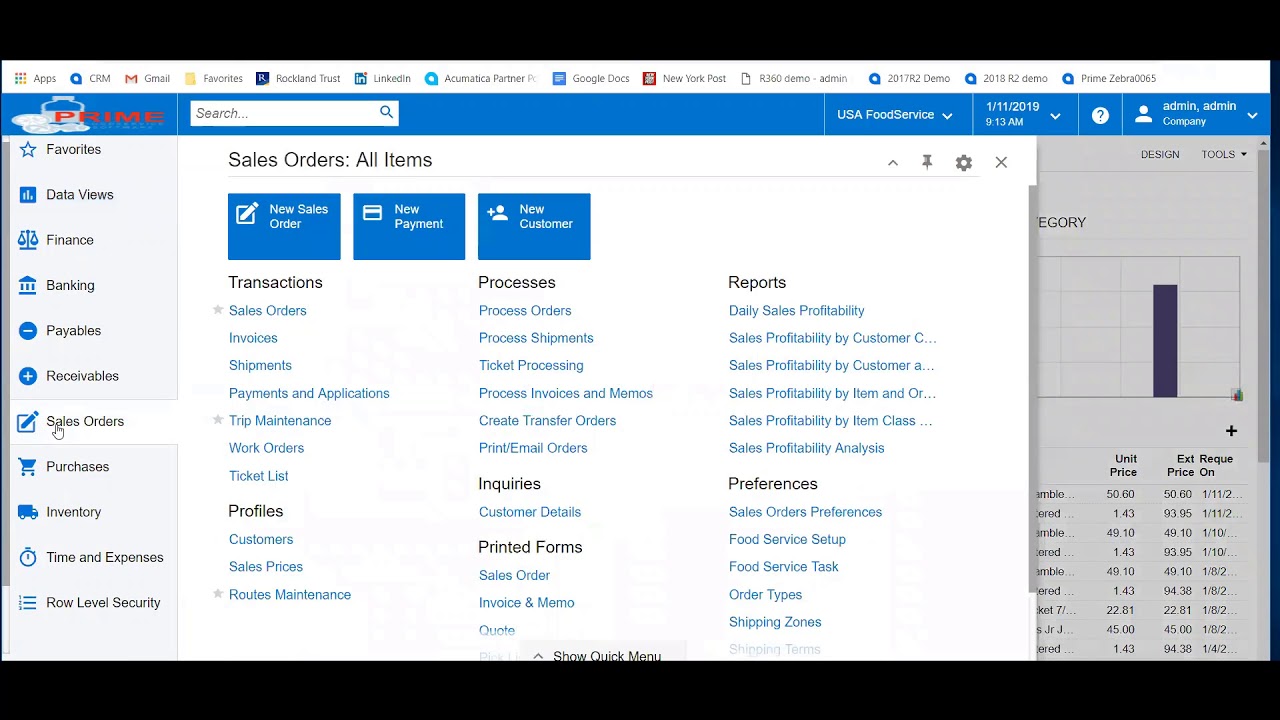 Menus and Navigation in Prime FoodService Software - YouTube