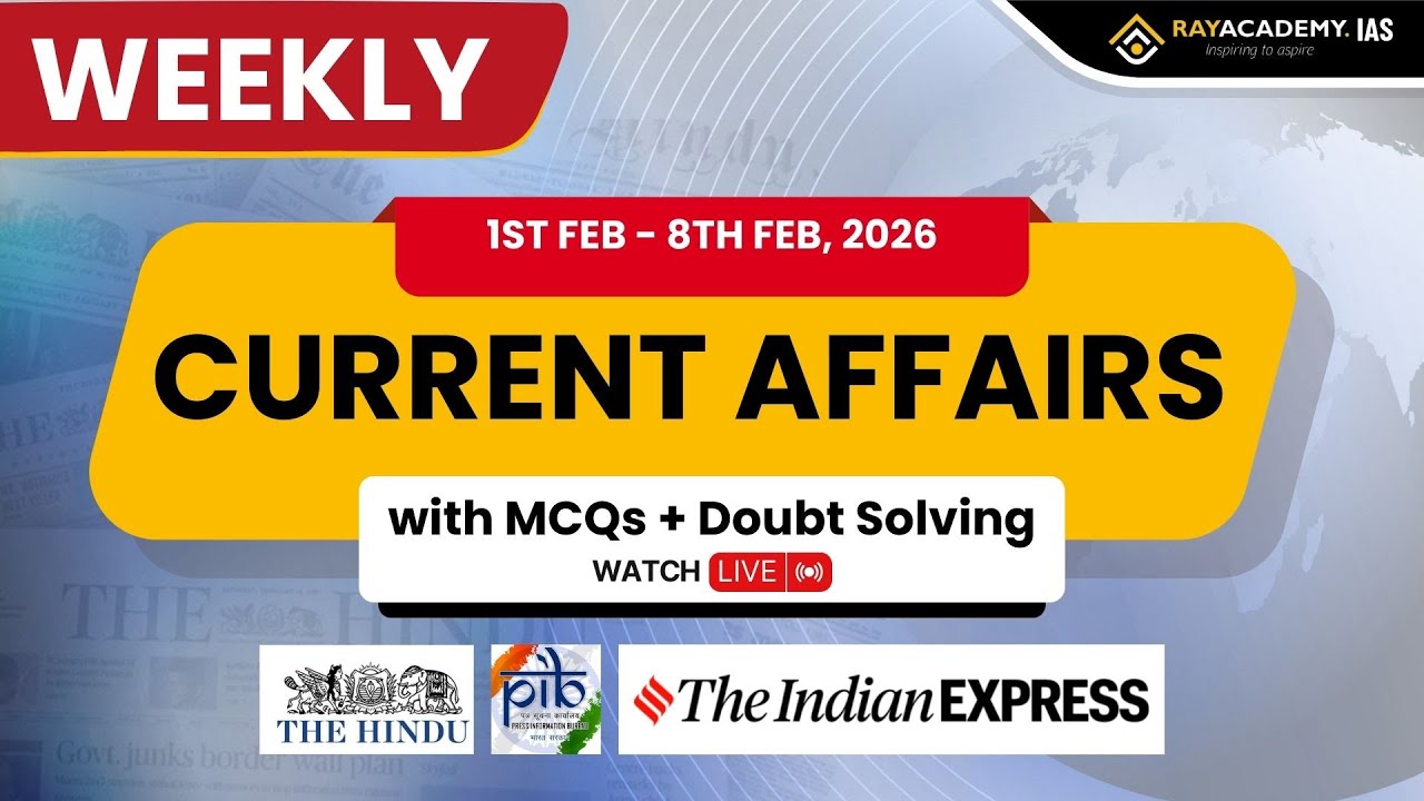 1st Feb to 8th Feb 2026 : Weekly Current Affairs | Most Important Current Affairs 2025 |OPSC UPSC