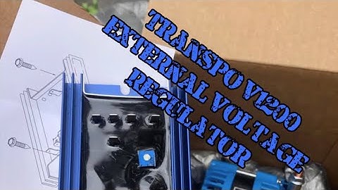 How to install a Transpo v1200 external voltage regulator from brand x