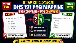 Dhs 191 Health Educator Pyq Analysis 📈| Pyq Comparing Mtq Comparing | Dhs Aspirant 🍀