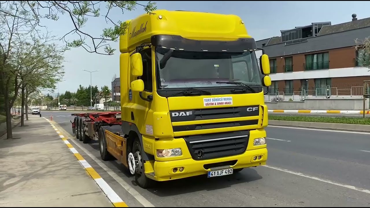 DAF TIR Mandallı Vites Direksiyon Sınavı #tır #ehliyet