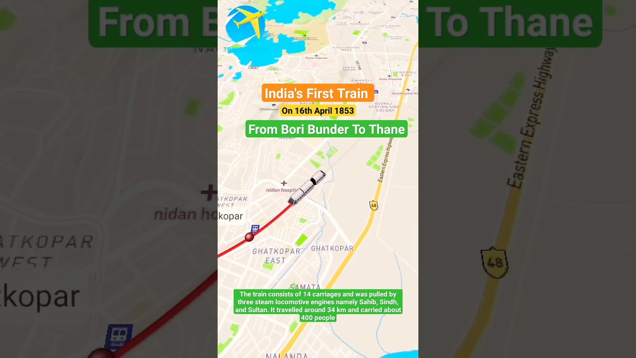 India's First Train Journey Bori Bunder(CSMT) To Thane 