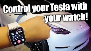 Control your Tesla with your watch! Using the apple watch with our Tesla Model Y screenshot 1