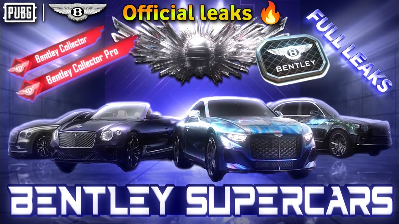 New bgmi supercar full look, Bentley leaks, New Mythic titles - Bentley collector pro