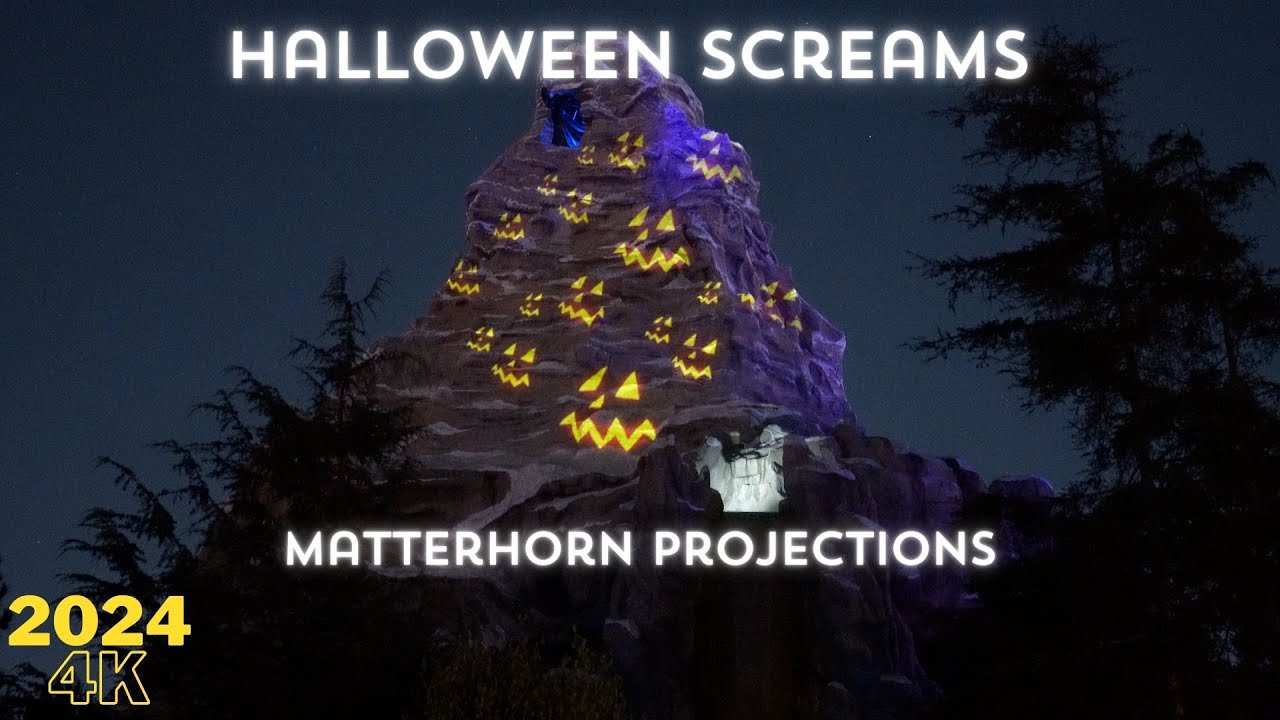 4K Halloween Screams - Projections Only - Matterhorn Projections - Disneyland 10/23/2024