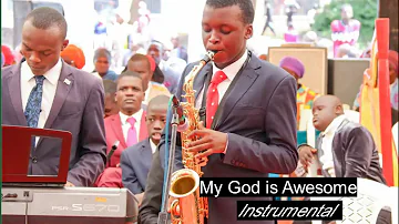 My God is awesome, He can move mountain ...[Instrumental]